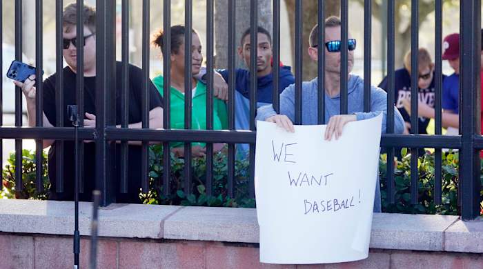 There is no baseball today because of a labor dispute in a business that generates $11 billion in revenue.